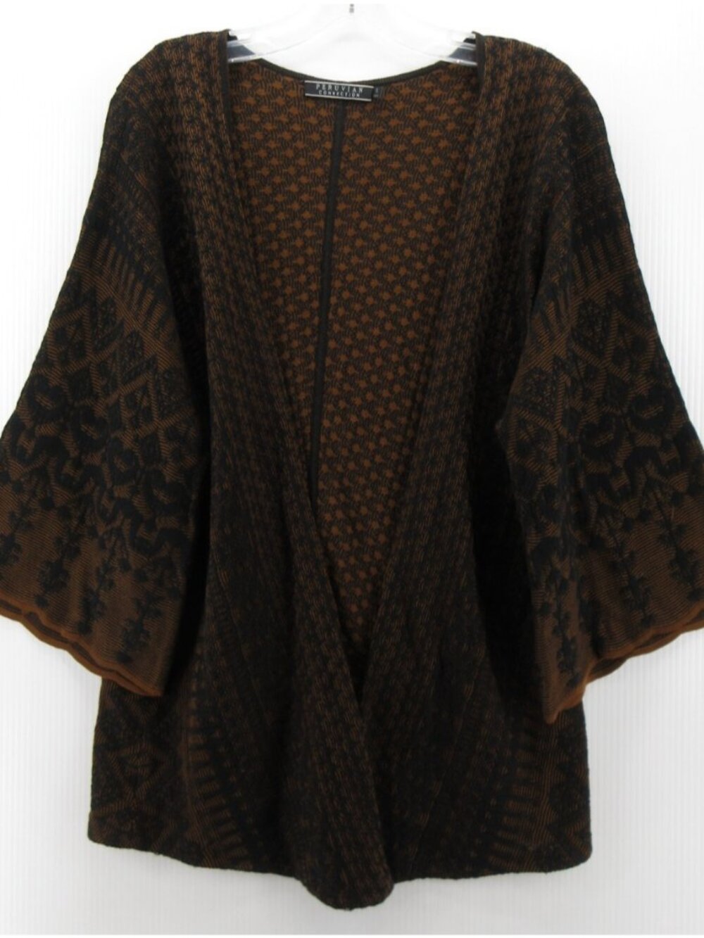 Peruvian Connection Sweater Small Open Cardigan Kimono Southwestern